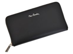 Pierre Cardin Women Leather Wallet with Zip Dark Red-5149