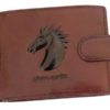 Pierre Cardin Man Leather Wallet with Horse Cognac-5022