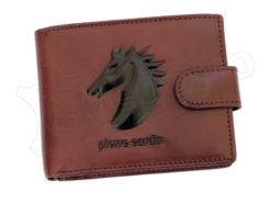Pierre Cardin Man Wallet with horse Dark Brown-5177