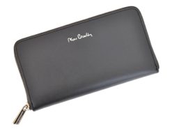 Pierre Cardin Women Leather Wallet with Zip Blue-5128
