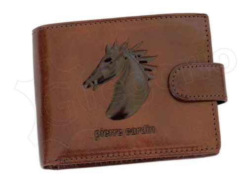 Pierre Cardin Man Leather Wallet with horse Black-5167