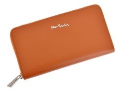 Pierre Cardin Women Leather Wallet with Zip Dark Red-5139
