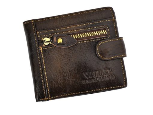 Wild Things Only Unique Leather Wallet Brown-4371