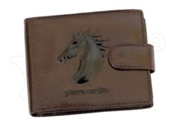 Pierre Cardin Man Leather Wallet with horse Cognac-5219
