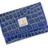 Pierre Cardin Women Leather Purse Medium Size Blue-6142