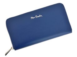 Pierre Cardin Women Leather Wallet with Zip Violet-5093