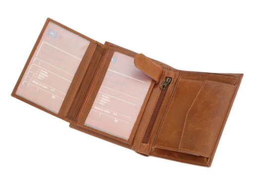 Bellugio Man Leather Wallet Dark Brown-6620
