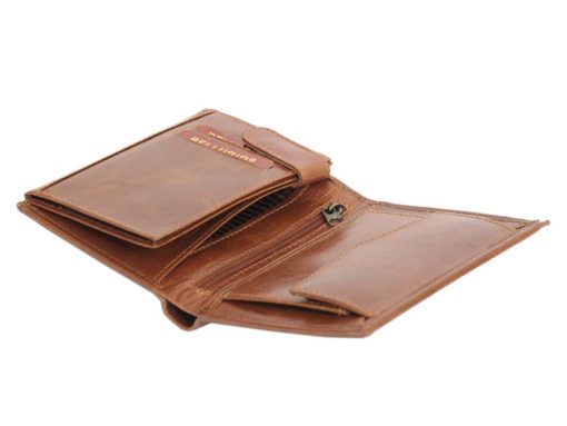 Bellugio Man Leather Wallet Dark Brown-6632