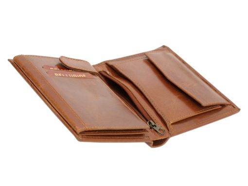 Bellugio Man Leather Wallet Dark Brown-6621