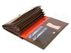 Renato Balestra Leather Women Purse/Wallet Dark Brown Orange-5508