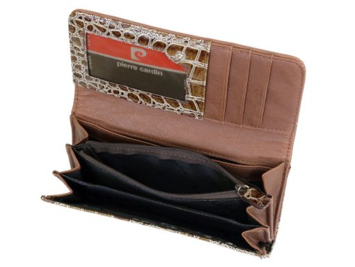 Pierre Cardin Women Leather Purse Beige-6100