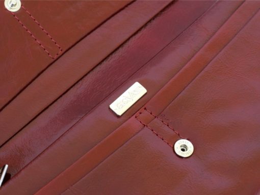 Giovani Woman Leather Wallet Swarovski Line Grey-4438