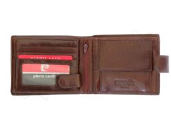 Pierre Cardin Man Leather Wallet with Horse Brown-5049