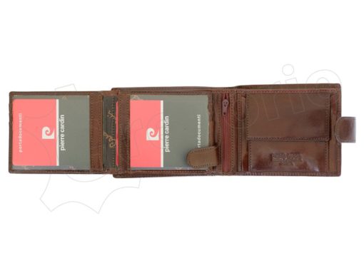 Pierre Cardin Man Wallet with Horse Dark Brown-5016