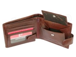 Pierre Cardin Man Leather Wallet with Horse Brown-5040