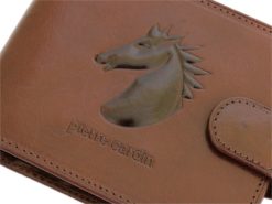 Pierre Cardin Man Leather Wallet with Horse Brown-5054