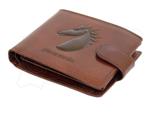 Pierre Cardin Man Wallet with horse Dark Brown-5175