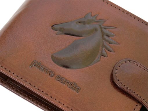 Pierre Cardin Man Leather Wallet with horse Black-5154