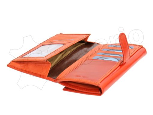 Renato Balestra Leather Women Purse/Wallet Orange Dark Brown-5592