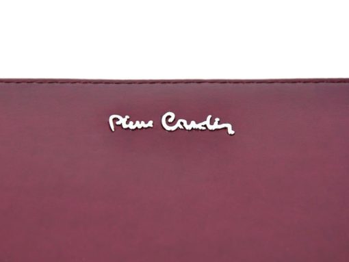 Pierre Cardin Women Leather Wallet with Zip Grey-5106