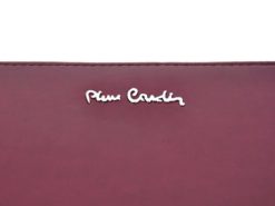 Pierre Cardin Women Leather Wallet with Zip Dark Red-5138