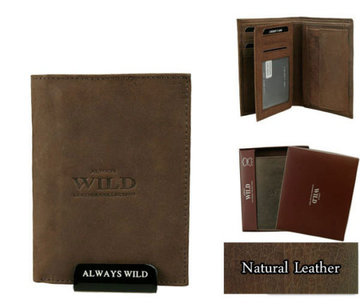 Always Wild Vintage Style Leather Wallet-6789