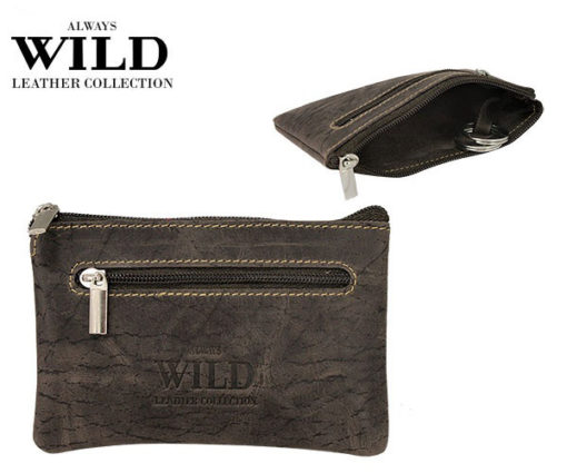 Always Wild Leather Keys Wallet Brown-7085
