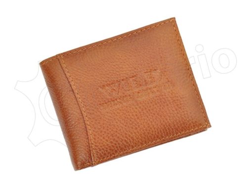Medium Size Wild Things Only Man Leahter Wallet Light Brown-7175