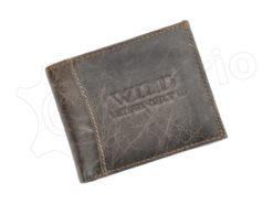 Medium Size Wild Things Only Man Leahter Wallet Brown-7169