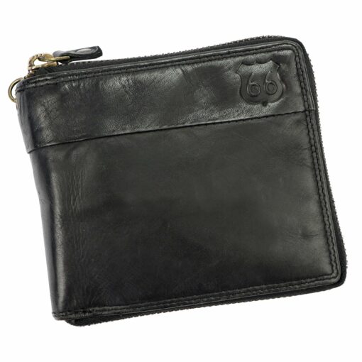 Route 66 Leather Man Wallet Black CBL DESIGD 1556 OLDRU