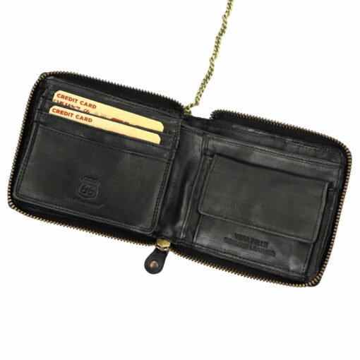 Route 66 Leather Man Wallet Black CBL DESIGD 1556 OLDRU - Image 5