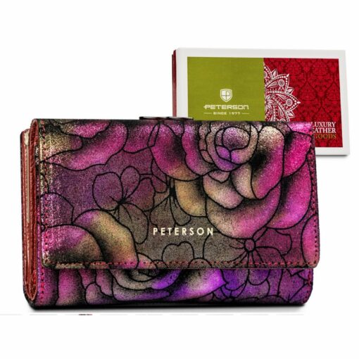 Peterson Genuine Leather Women Wallet/Purse Violet PTN 42108-MD